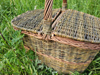 Didelė pikniko pintinė iš nežievintos vytelės — pikniko pintinė, 2 nuotrauka