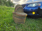 Didelė pikniko pintinė iš nežievintos vytelės — pikniko pintinė, 11 nuotrauka