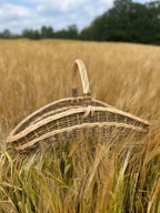 Didelė pintinė, Nežievinta / auksinė — rankų darbo vytelių pintinė