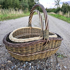 Set of 2 Nesting Wicker Baskets — handmade wicker basket from Lithuanian willow