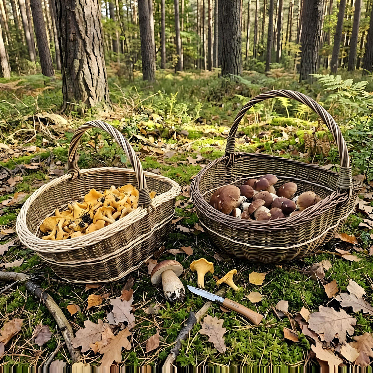 Set of 2 Nesting Wicker Baskets — wicker basket, view 3