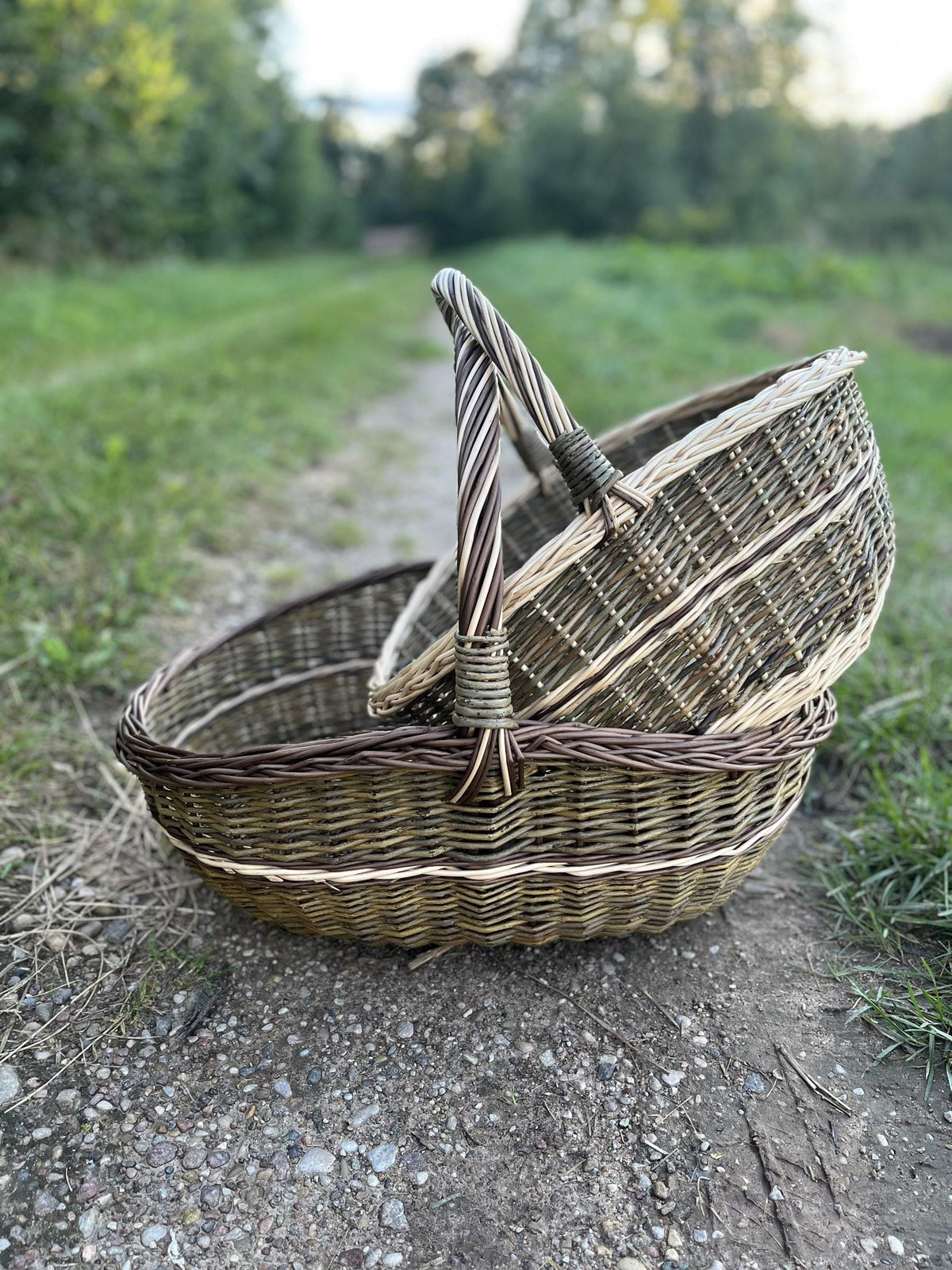 Set of 2 Nesting Wicker Baskets — wicker basket, view 9