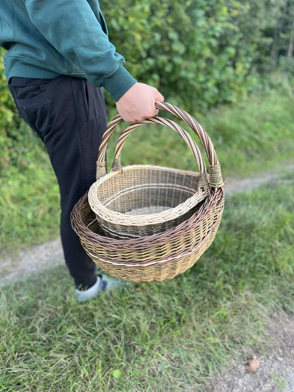 Set of 2 Nesting Wicker Baskets — wicker basket, view 10