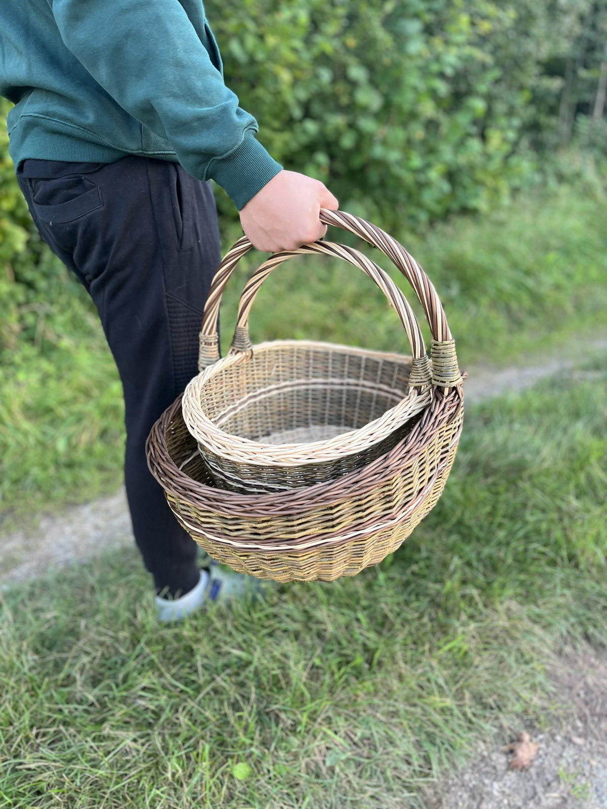 Set of 2 Nesting Wicker Baskets — wicker basket, view 10