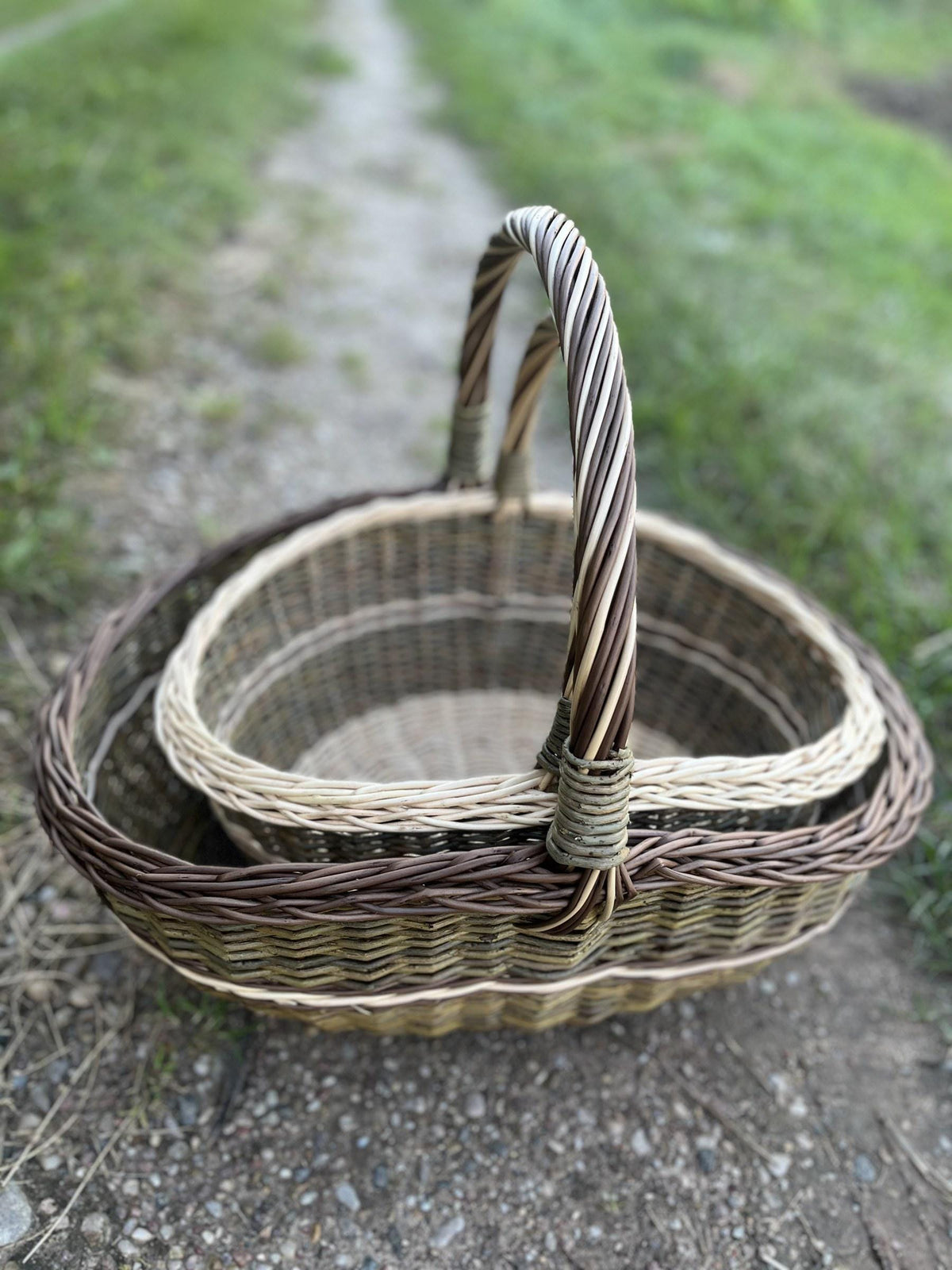 Set of 2 Nesting Wicker Baskets — wicker basket, view 13