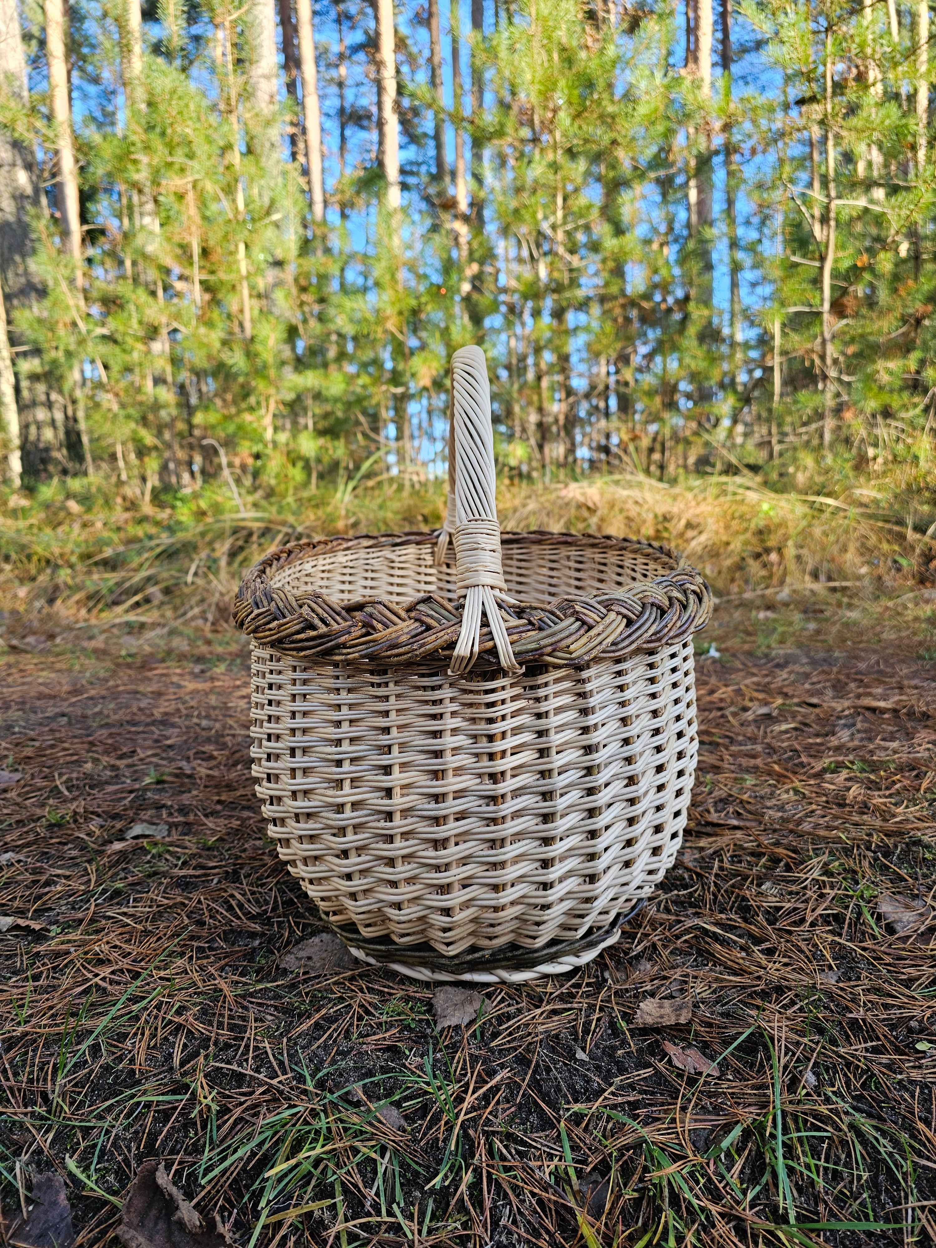 Sodo pintinė su pinta juosta — vytelių pintinė, 11 nuotrauka