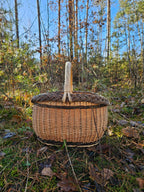 Turgaus pintinė su ažūriniu pynimu — vytelių pintinė, 10 nuotrauka