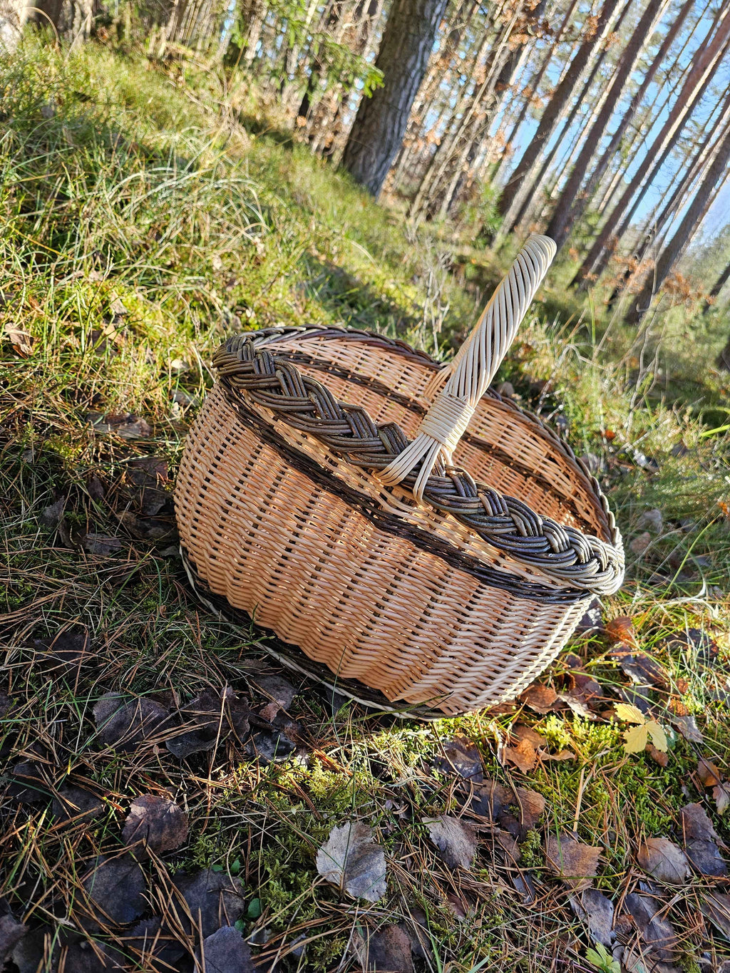 Turgaus pintinė su ažūriniu pynimu — vytelių pintinė, 11 nuotrauka