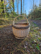Turgaus pintinė su ažūriniu pynimu — vytelių pintinė, 16 nuotrauka