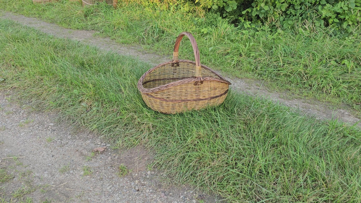 Wicker Gathering Basket with Handle