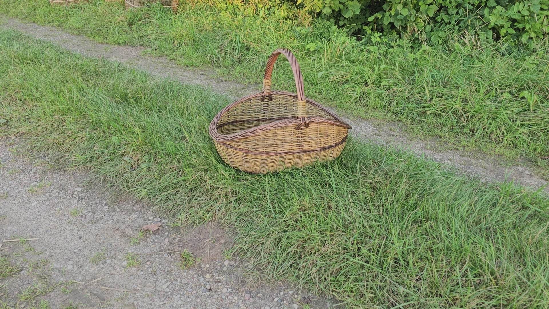 Wicker Gathering Basket with Handle