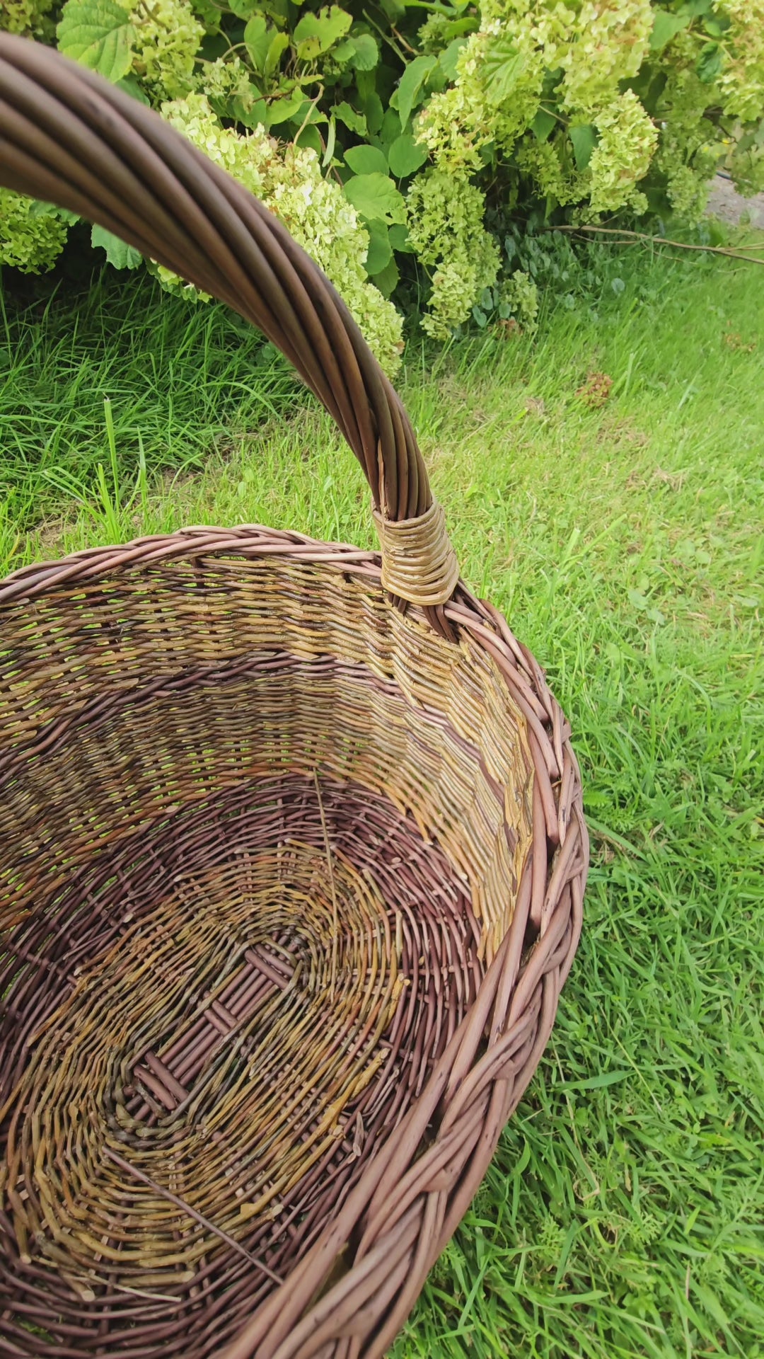 Tall Foraging Basket with Reinforced Handle