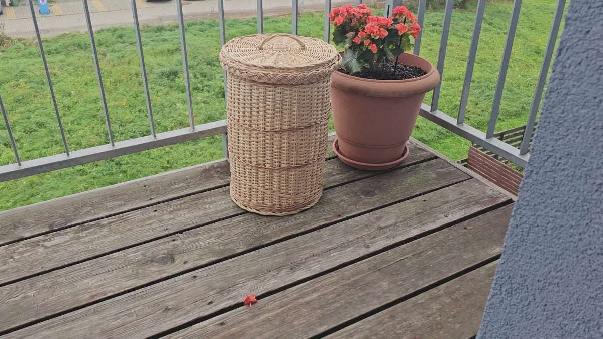 Willow Trash Can with Lid — product video