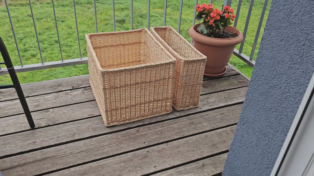 Rectangular Willow Storage Basket — product video