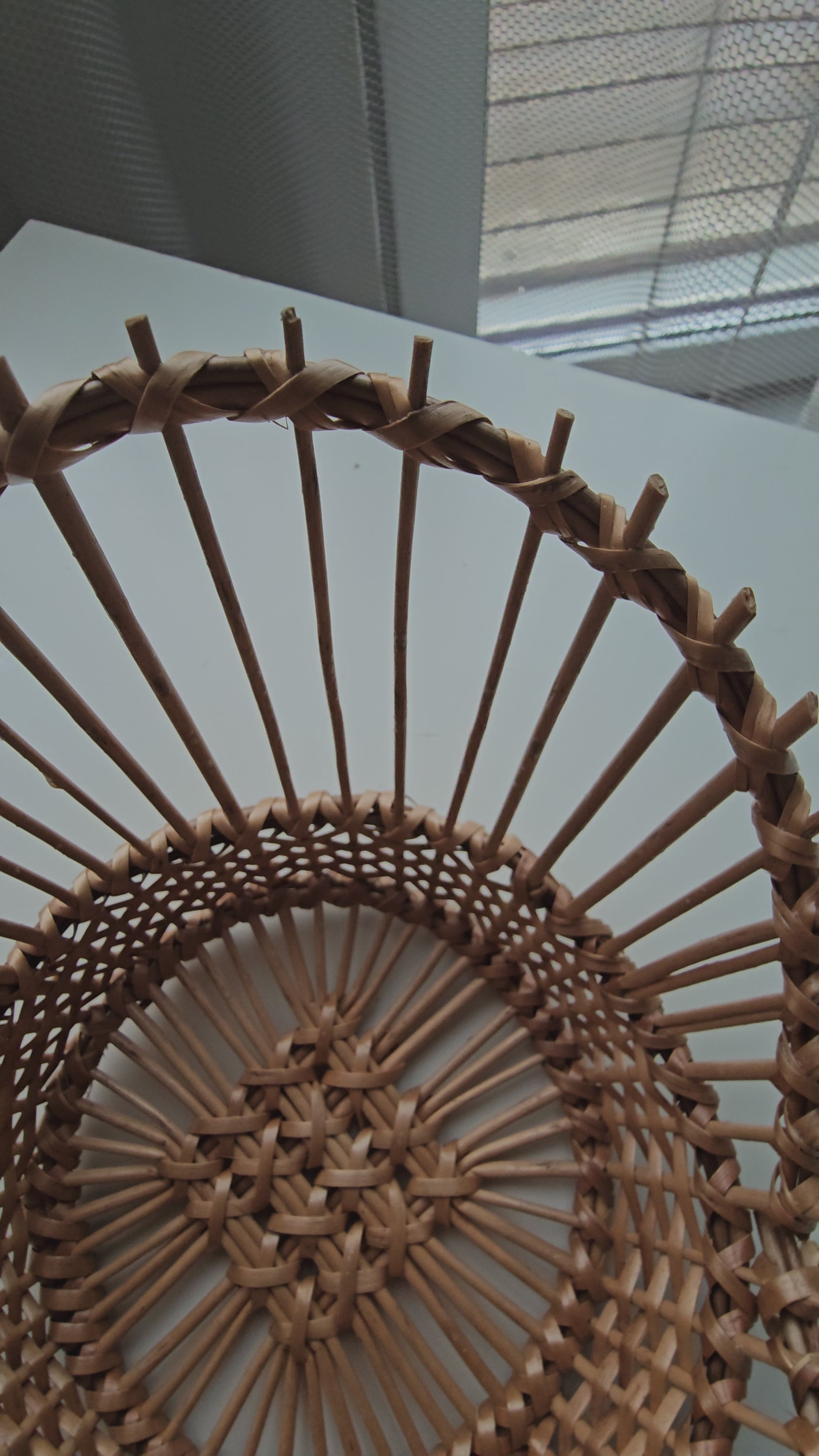 Wicker Fruit Bowl with Handles