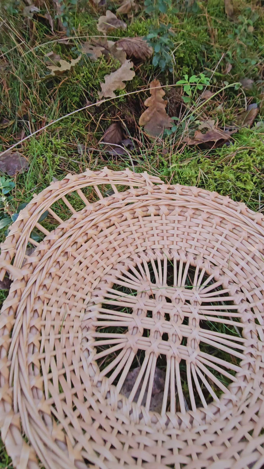 Decorative Wicker Bowl, Open-Weave