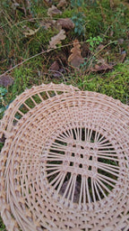 Decorative Wicker Bowl, Open-Weave