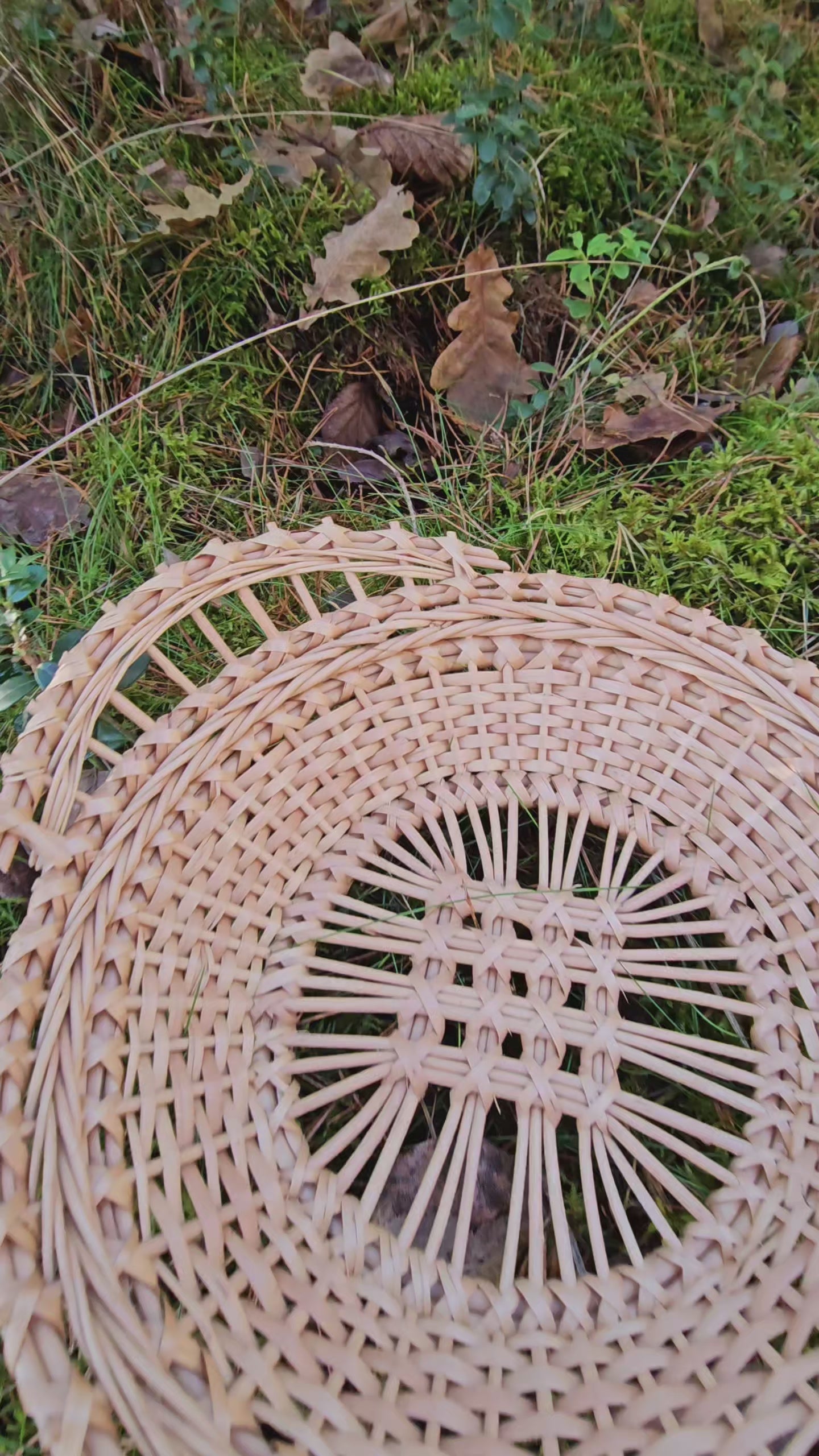Decorative Wicker Bowl, Open-Weave