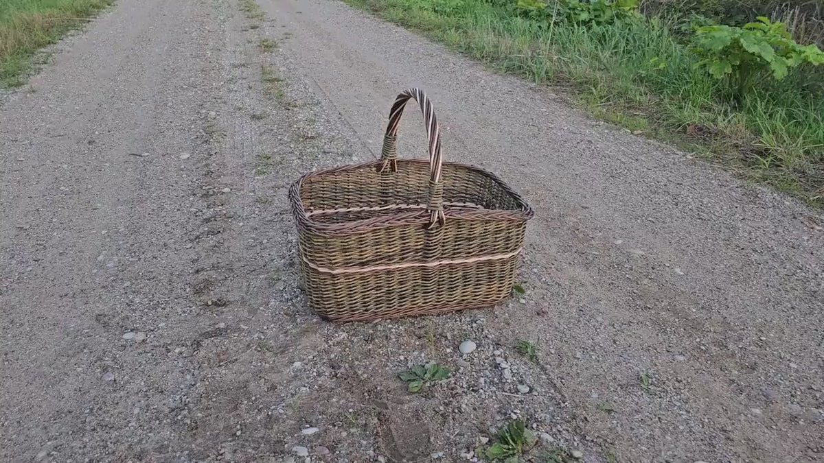 Large Rectangular Wicker Basket video