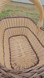 Large Blanket Basket with Handle