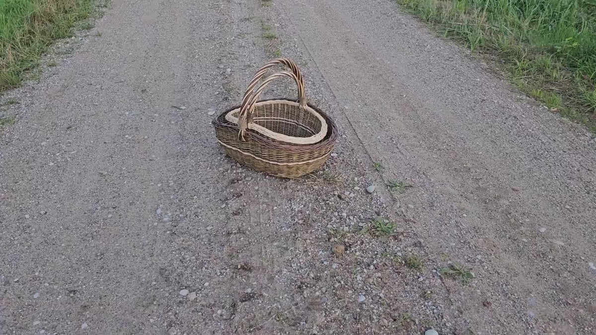 Set of 2 Nesting Wicker Baskets — product video