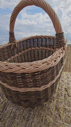 Large Wicker Market Basket — product video