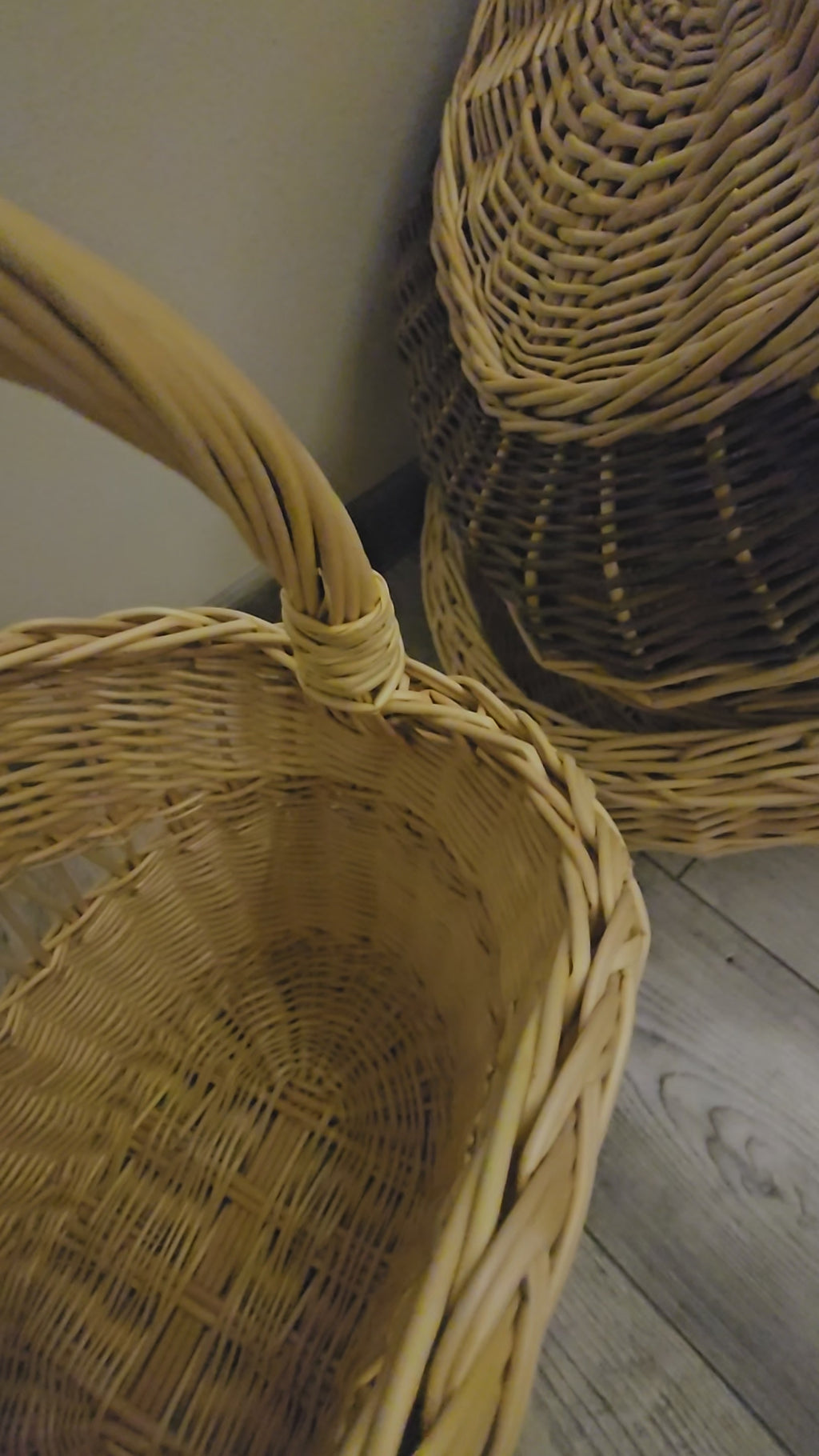 Decorative Wicker Basket with Handle