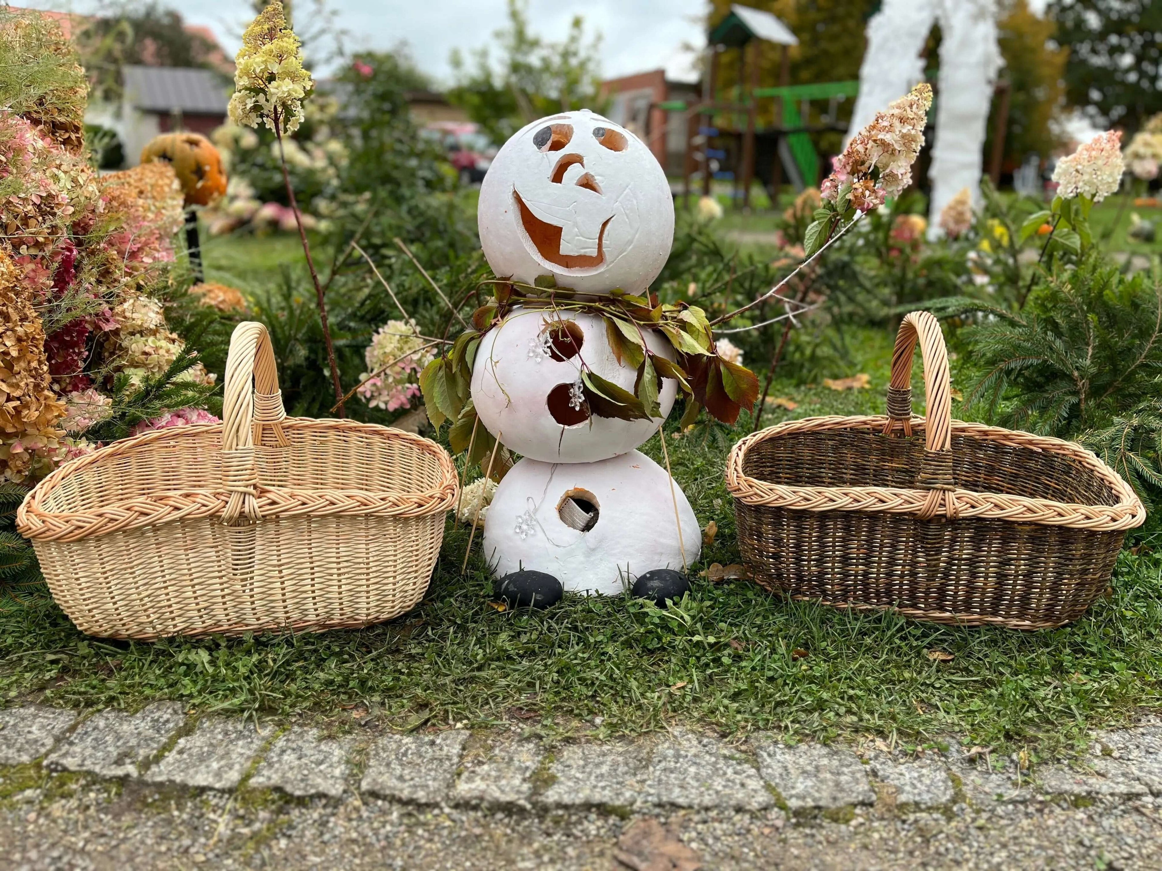 Handwoven Willow Wicker Basket with Braided Handle - NaturelyWoven