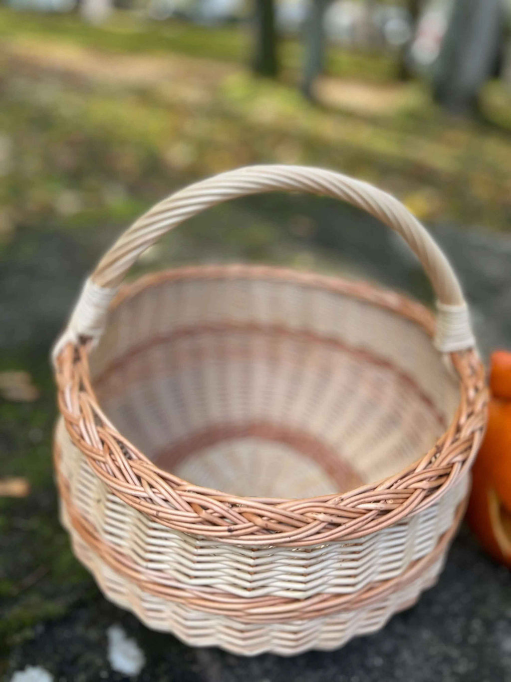 Wicker basket 006b - NaturelyWoven wicker - handmade