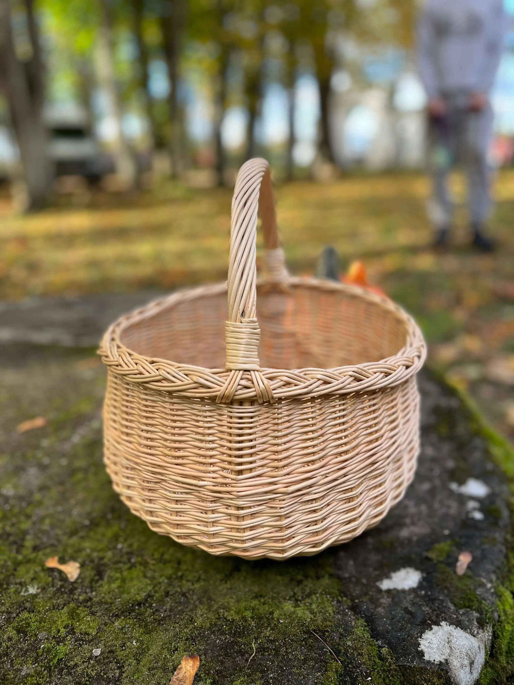 Wicker basket 006b - NaturelyWoven wicker - handmade