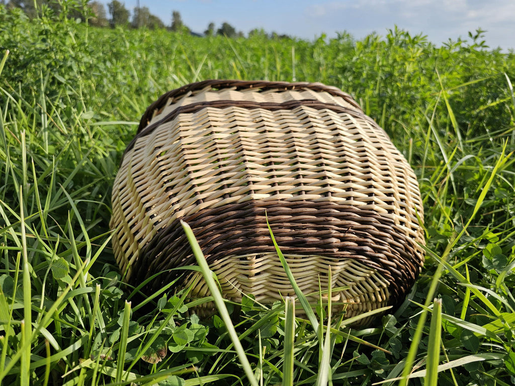 Aukšta turgaus pintinė su rankena — vytelių pintinė, 7 nuotrauka
