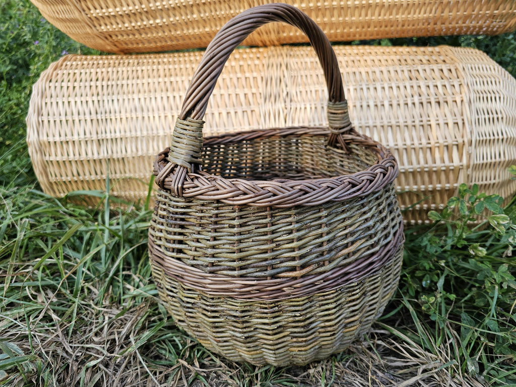 Apvali rinkimo pintinė su pintu apvadu — daiktų pintinė, 8 nuotrauka