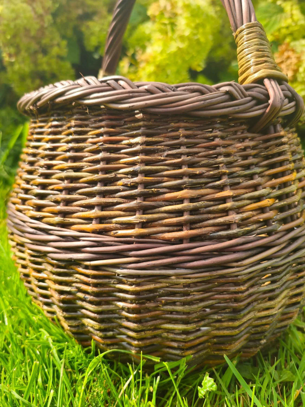 Apvali rinkimo pintinė su pintu apvadu — daiktų pintinė, 10 nuotrauka