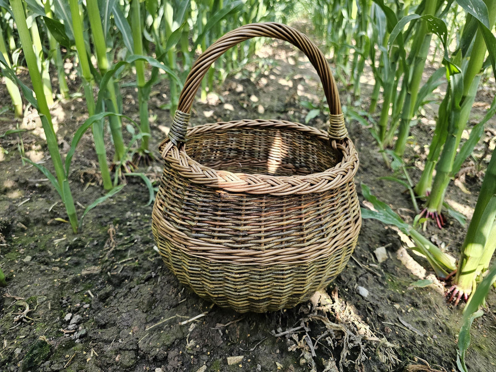 Apvali rinkimo pintinė su pintu apvadu — daiktų pintinė, 11 nuotrauka