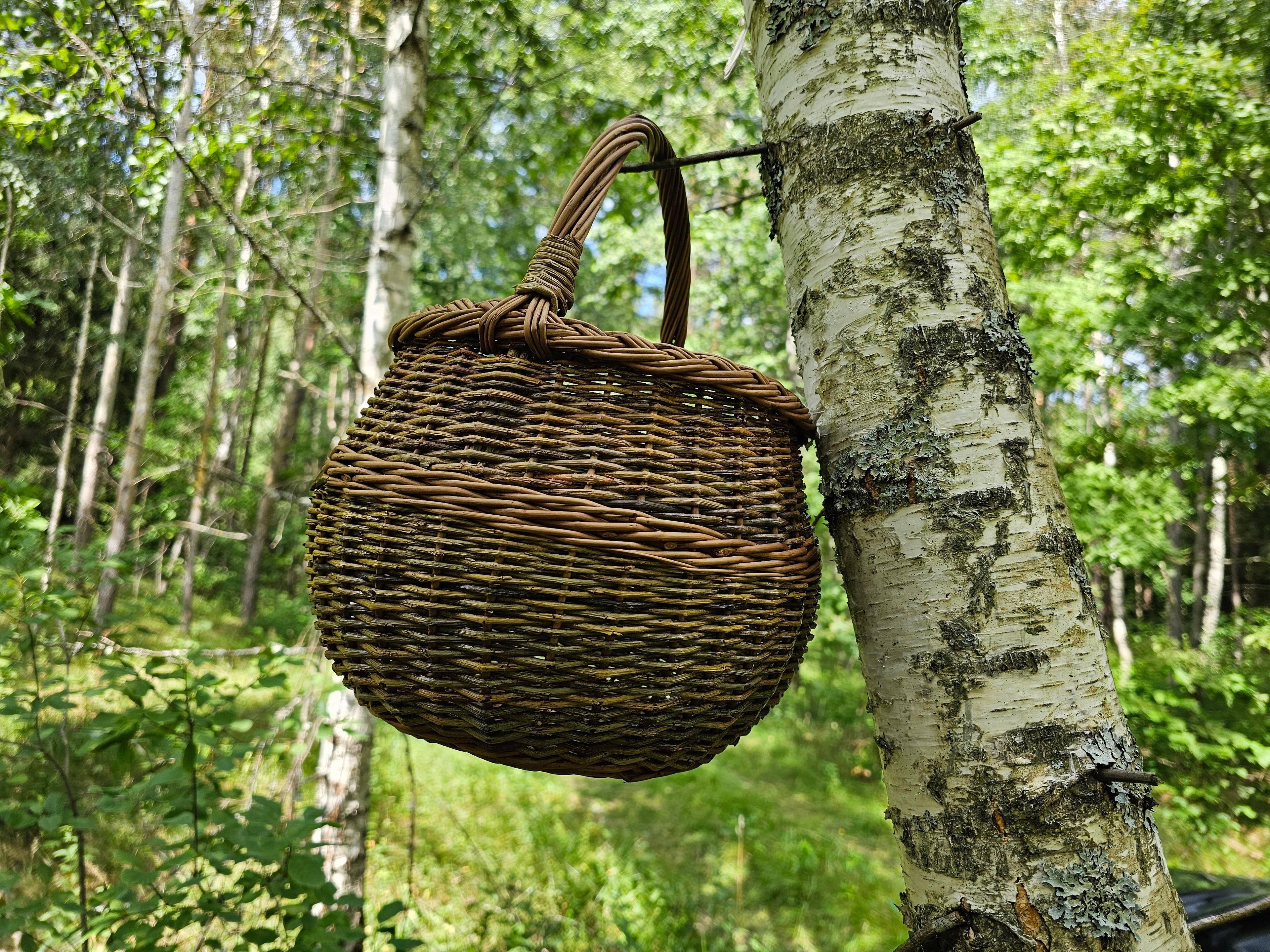 Apvali rinkimo pintinė su pintu apvadu — daiktų pintinė, 14 nuotrauka
