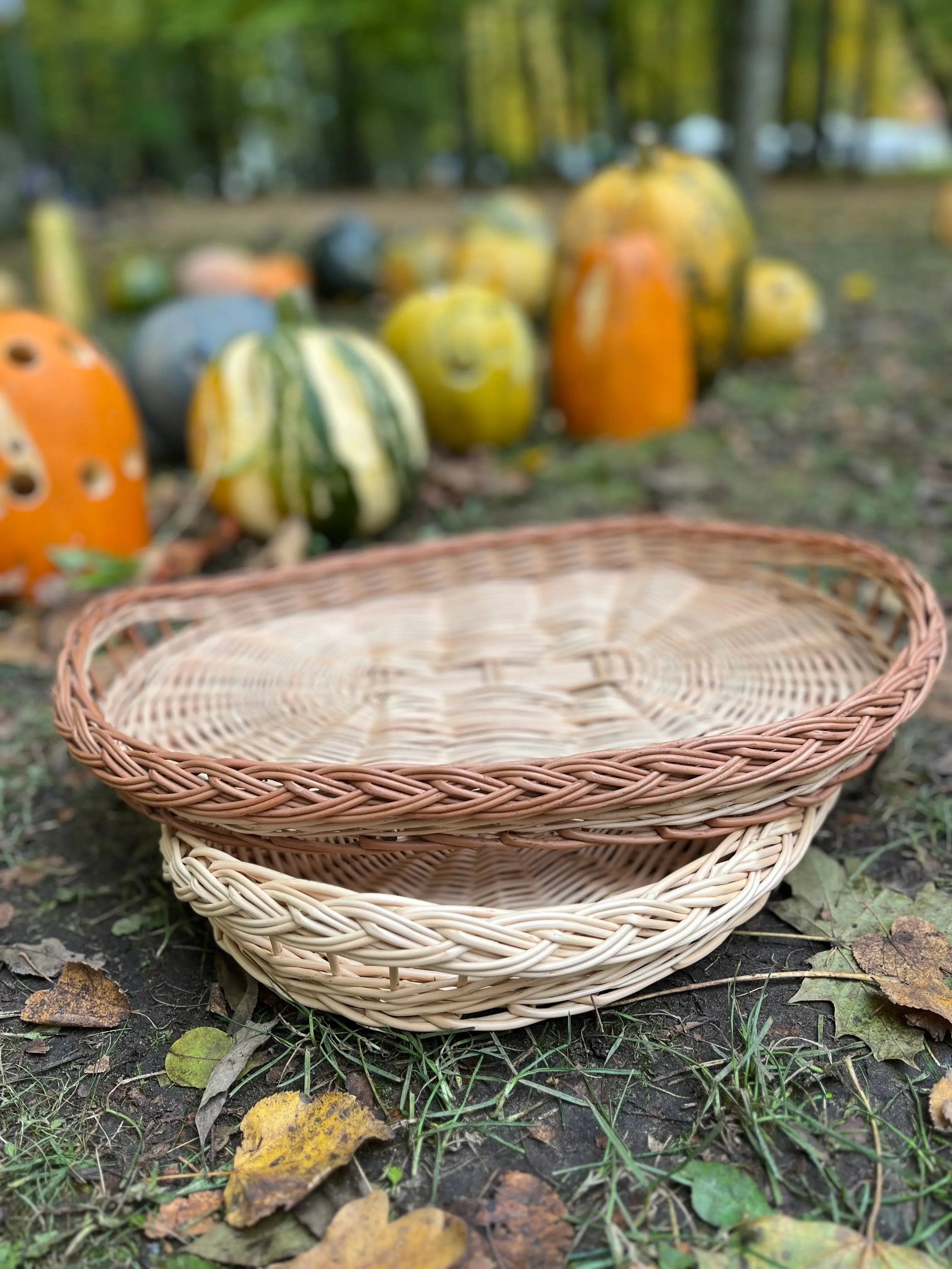 Rustic Bread Tray - Handwoven Wicker Tray | Natural Willow Basket Platter - NaturelyWoven