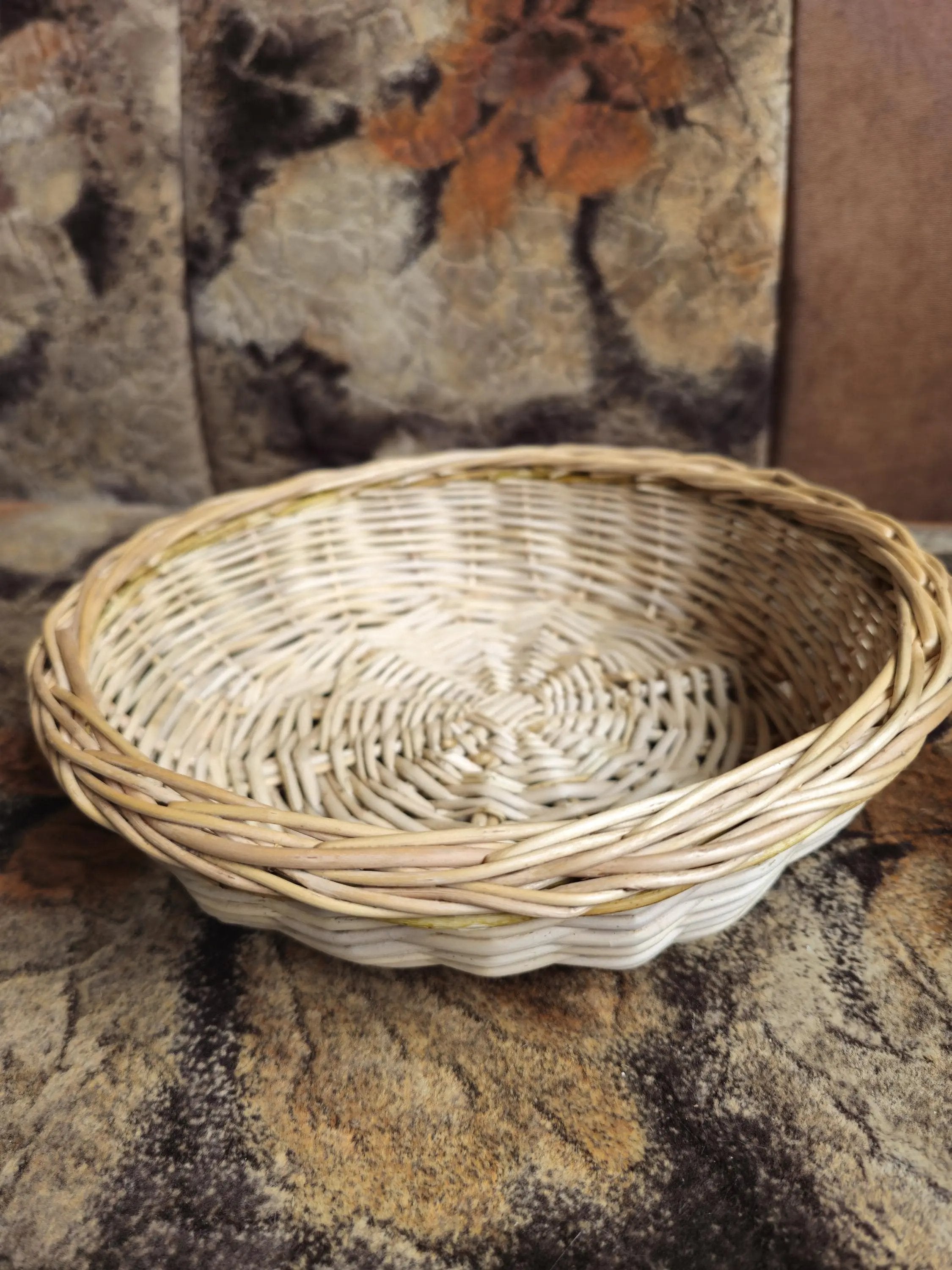 Rustic Bread Wicker Plate – Handwoven Willow Basket | Natural Serving Tray - NaturelyWoven
