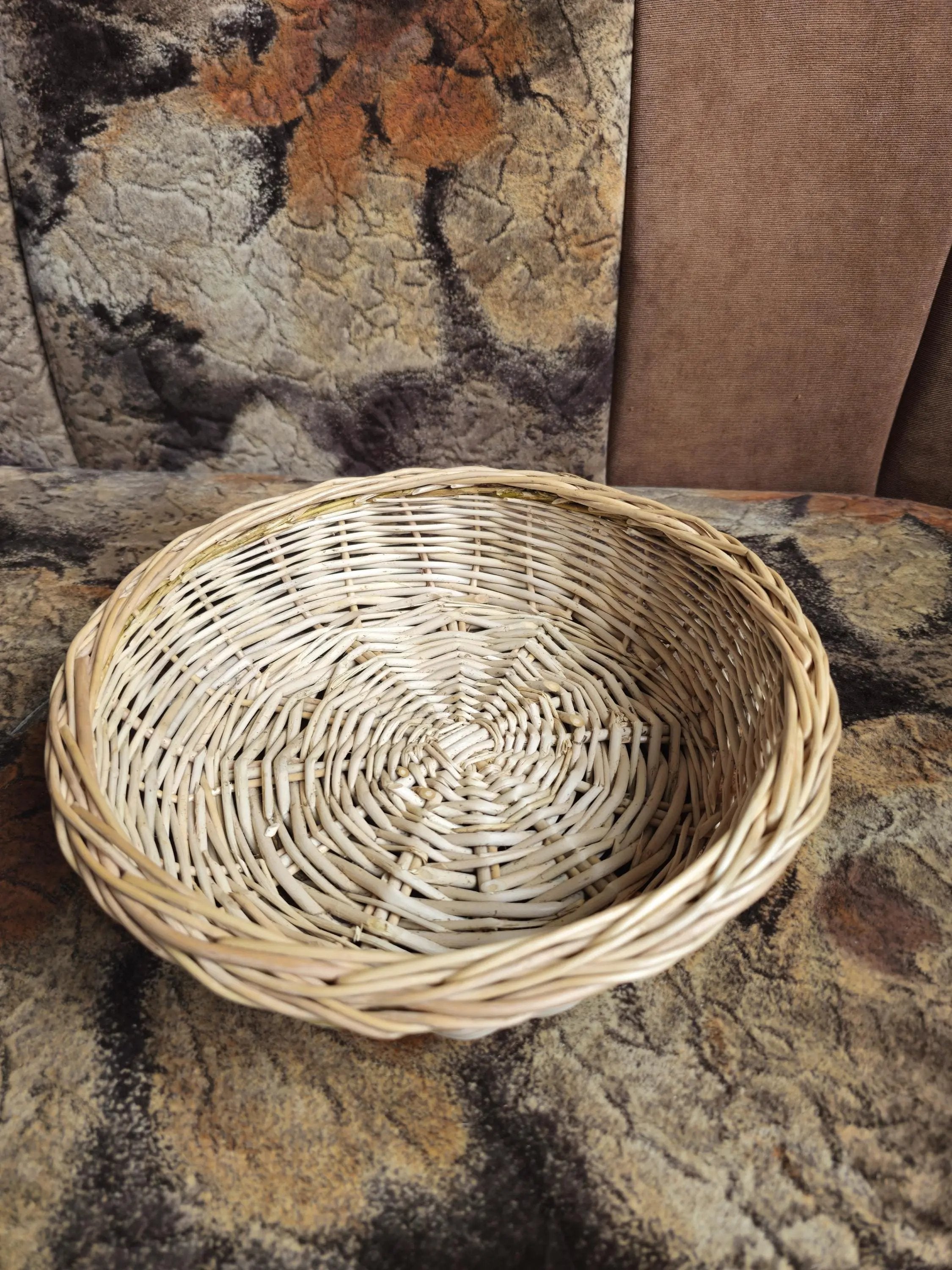 Rustic Bread Wicker Plate – Handwoven Willow Basket | Natural Serving Tray - NaturelyWoven