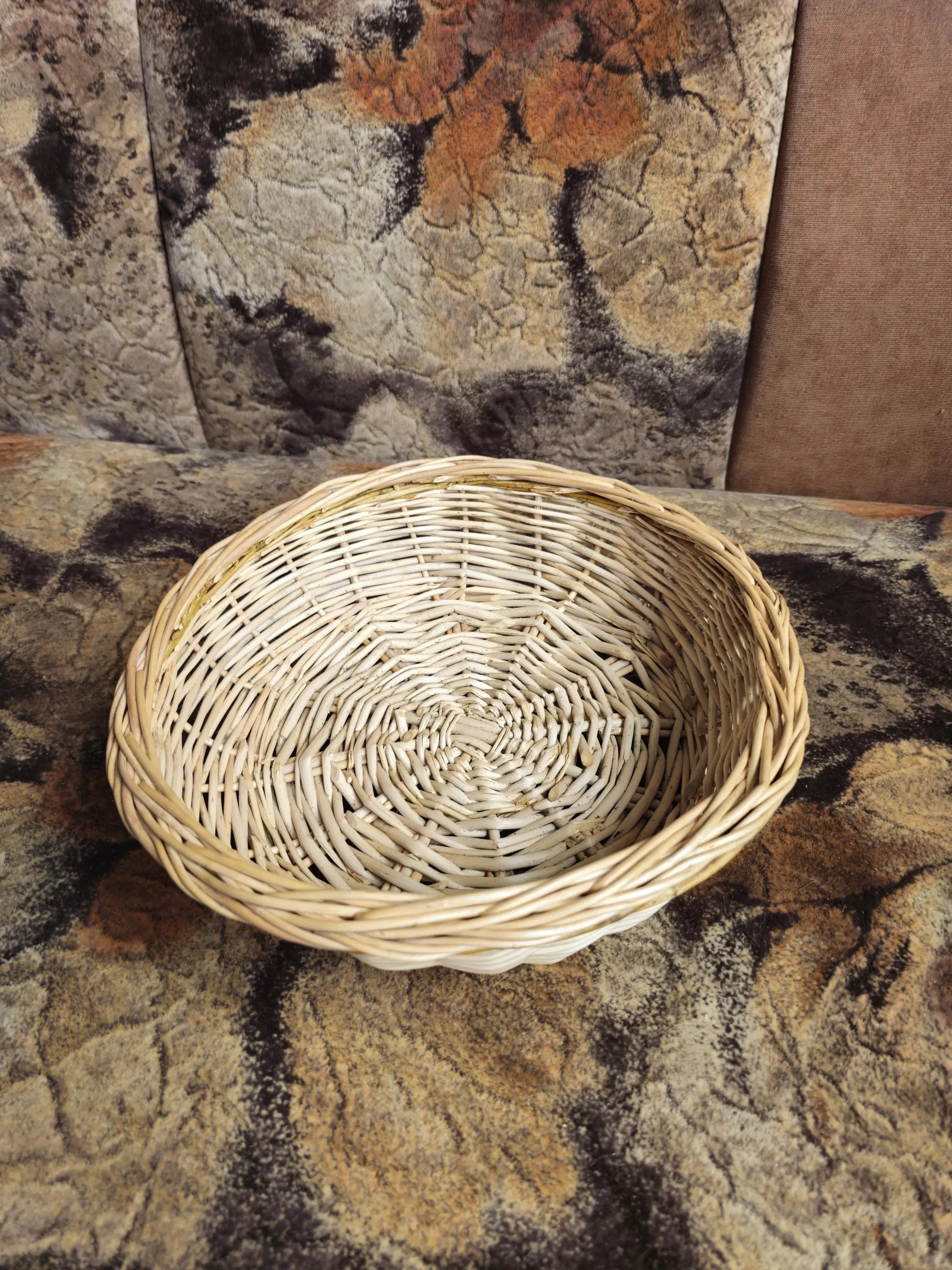 Rustic Bread Wicker Plate – Handwoven Willow Basket | Natural Serving Tray - NaturelyWoven