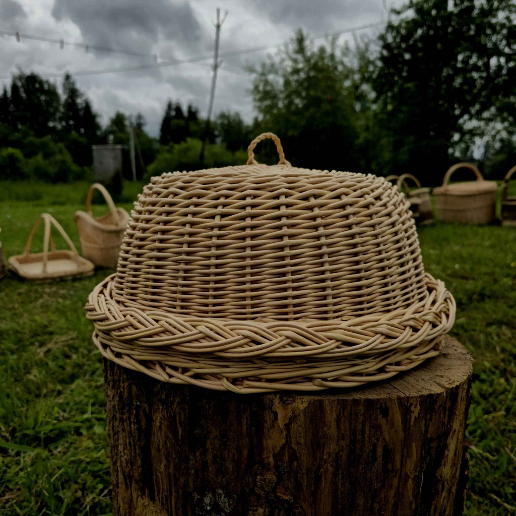 Wicker food cover 017b - NaturelyWoven wicker - handmade