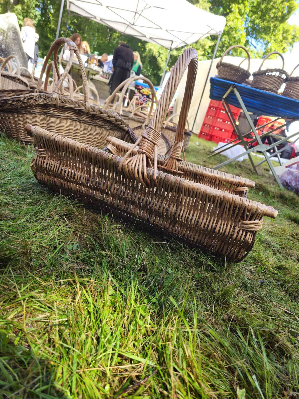 Wicker basket 011r - NaturelyWoven wicker - handmade