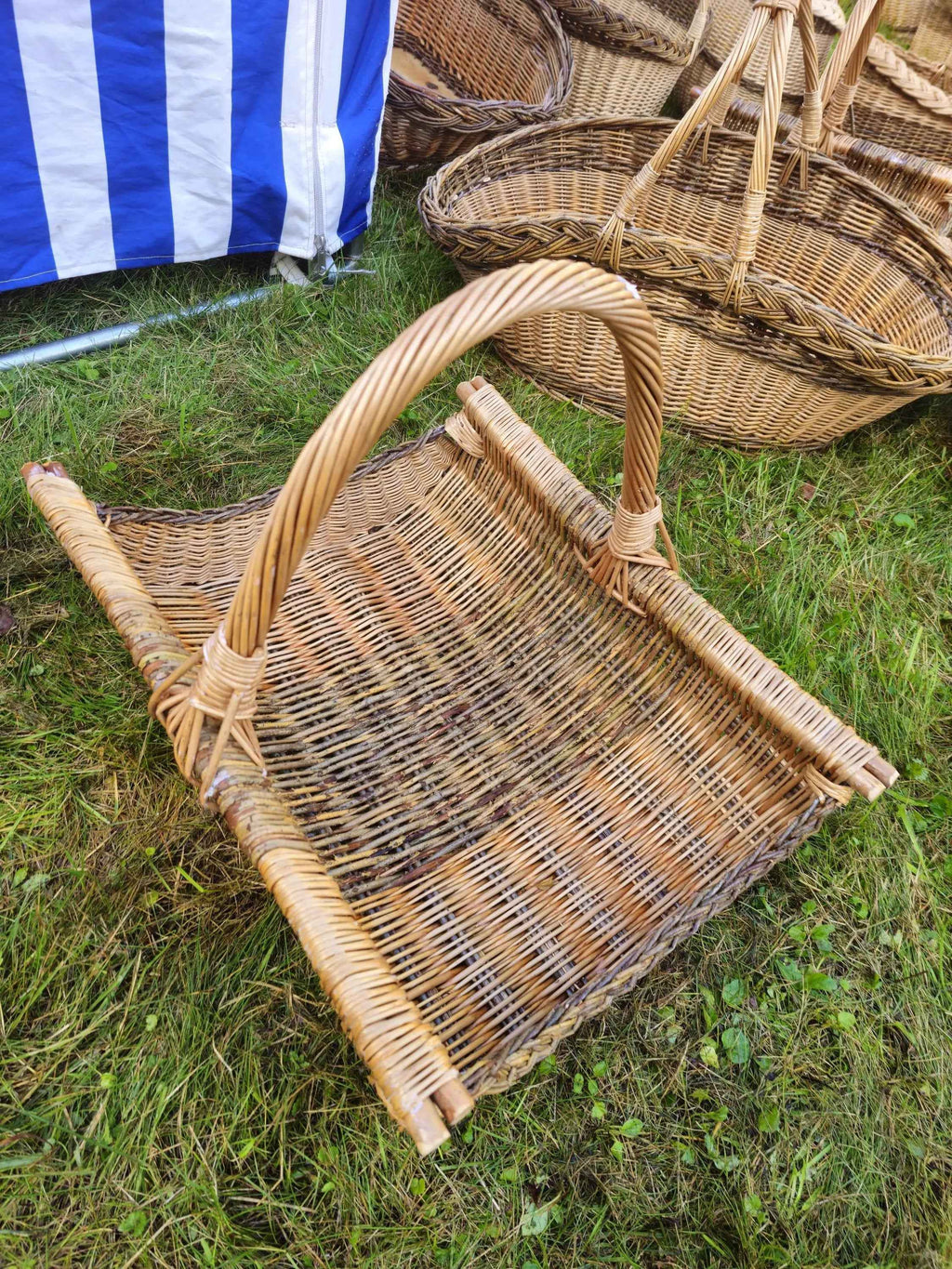 Wicker basket 011r - NaturelyWoven wicker - handmade