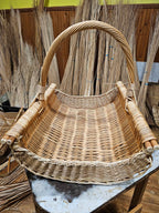 Wicker basket 011r - NaturelyWoven wicker - handmade