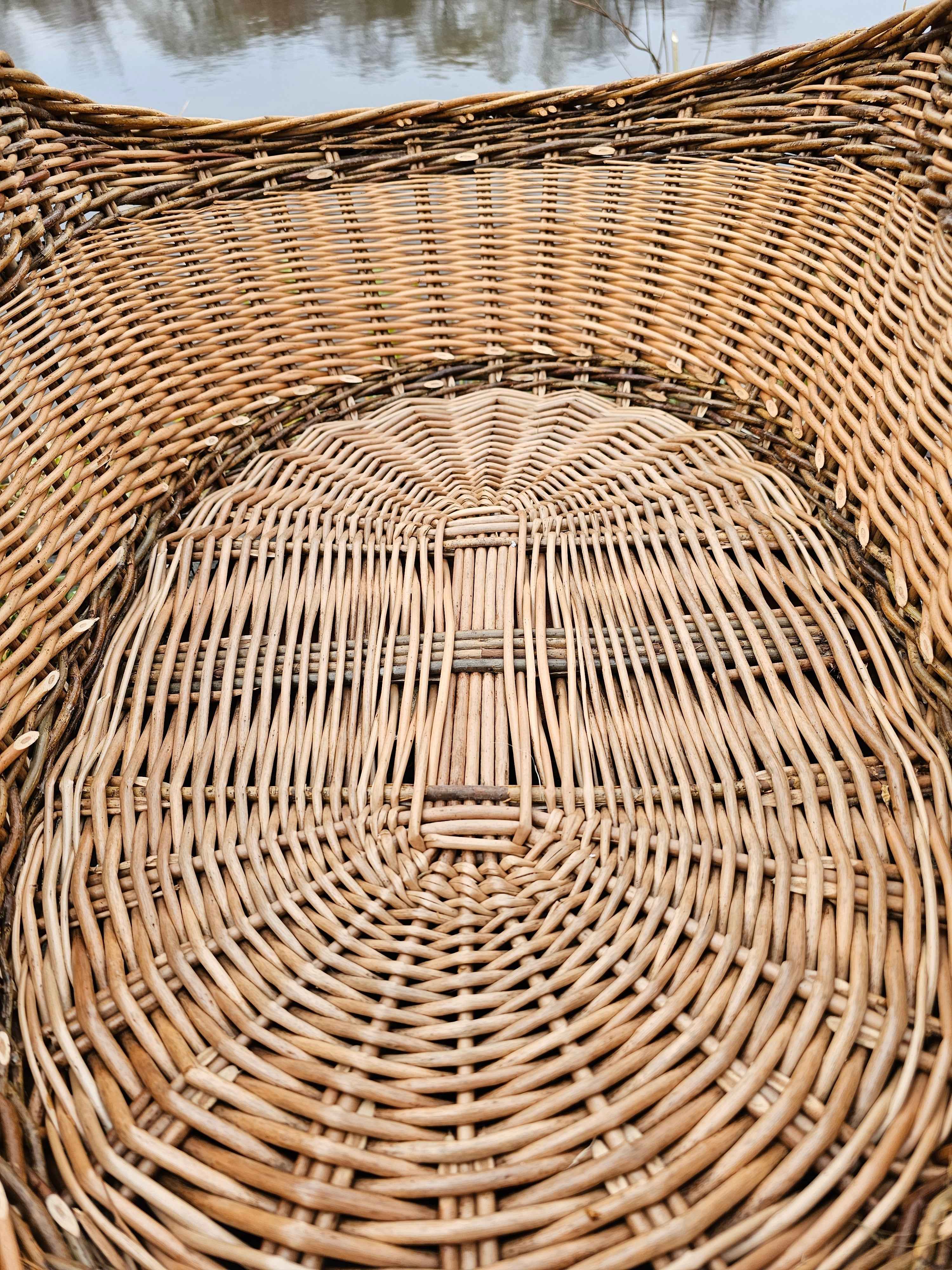 Wicker basket 031r - NaturelyWoven wicker - handmade