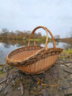 Wicker basket 031r - NaturelyWoven wicker - handmade