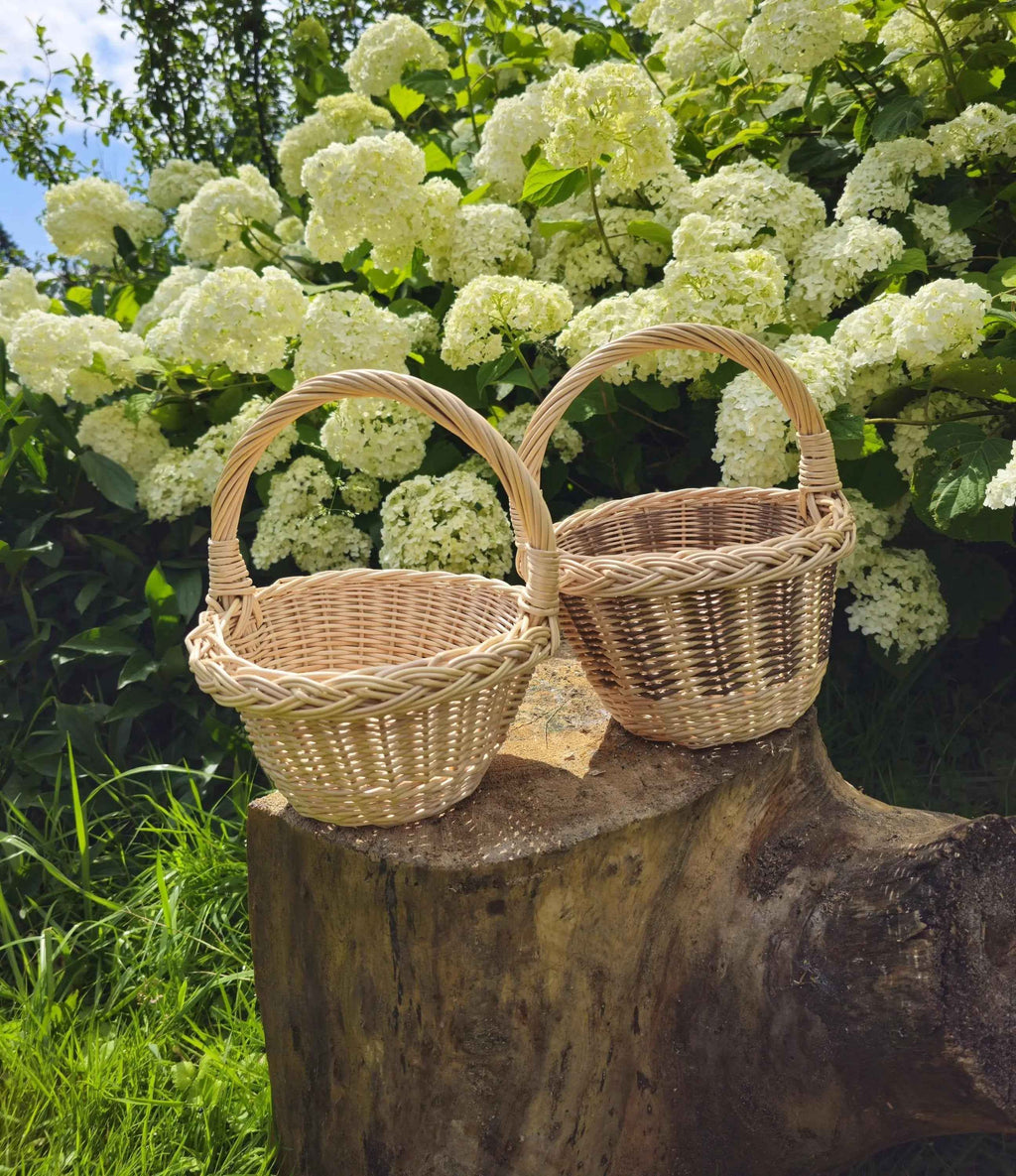 Small wicker basket 042b - NaturelyWoven wicker - handmade