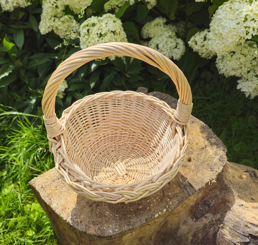 Small wicker basket 042b - NaturelyWoven wicker - handmade