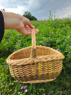 Small wicker basket 051b - NaturelyWoven wicker - handmade