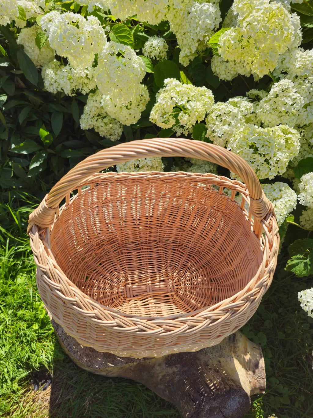 Wicker basket 039b - NaturelyWoven wicker - handmade