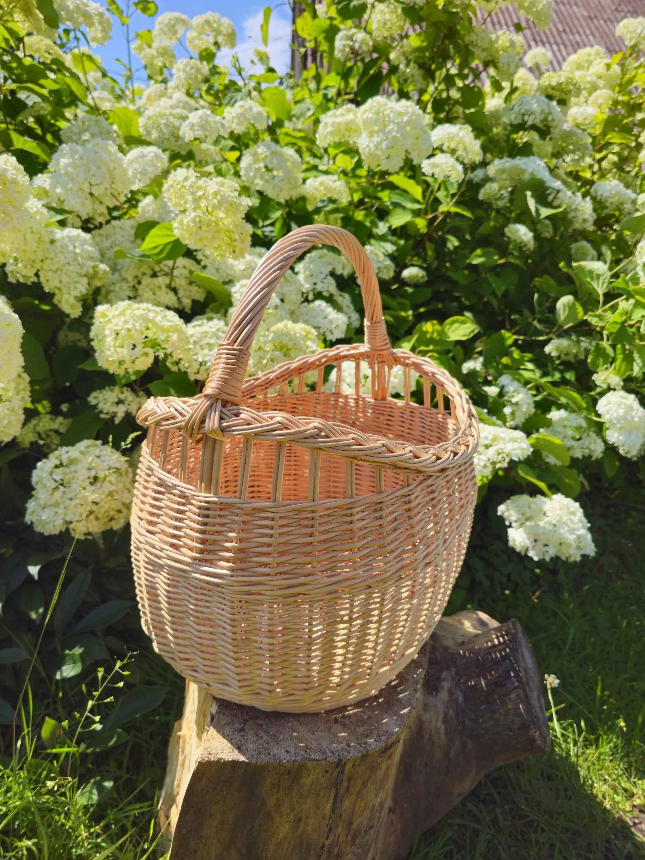 Wicker basket 039b - NaturelyWoven wicker - handmade